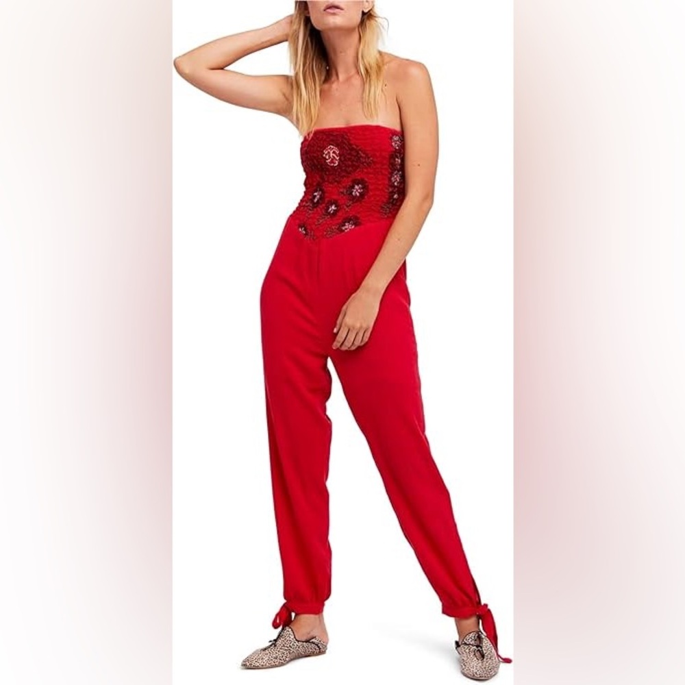 Free People Strapless Jumpsuit